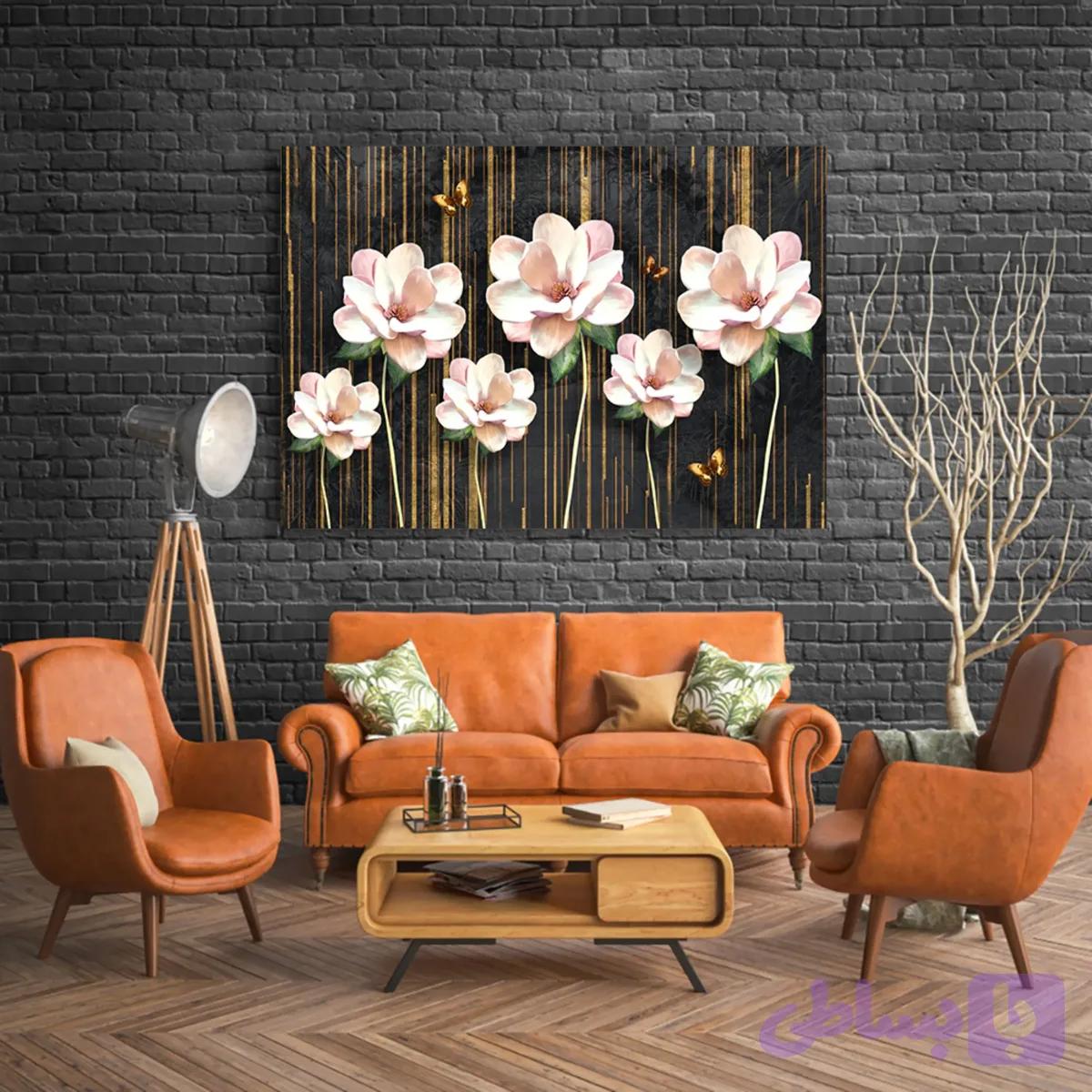 تابلو گل ( 1157-rosegold )