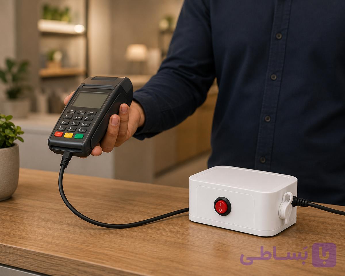 برق اضطراری مودم و کارتخوان | خروجی 12 و 9 ولت با باتری 4000mAh — تصویر 1