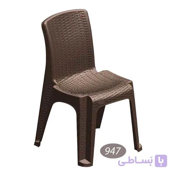 صندلی بدون دسته حصیربافت ناصر پلاستیک کد 947 — تصویر 1