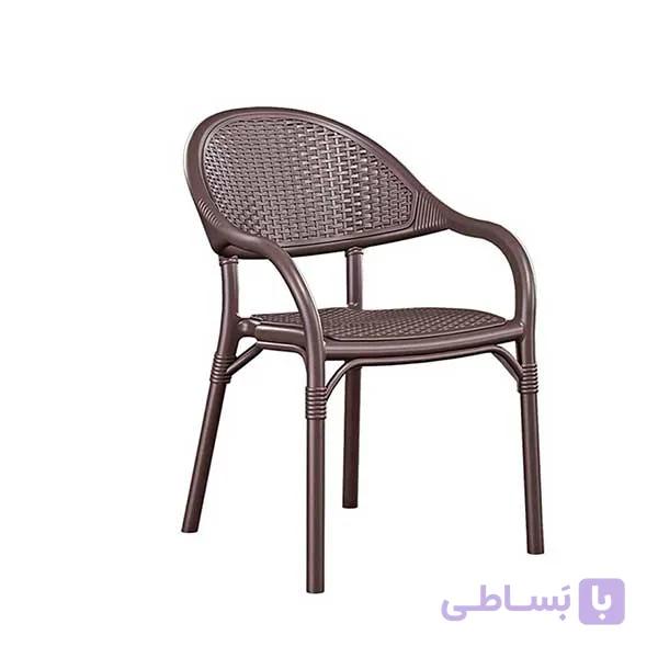صندلی پلاستیکی رتن نظری مدل نیروانا N862 (طرح حصیر بافت) — تصویر 1