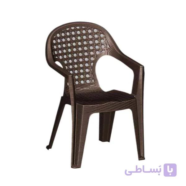 صندلی دسته دار حصیربافت ناصر پلاستیک کد 988 — تصویر 1