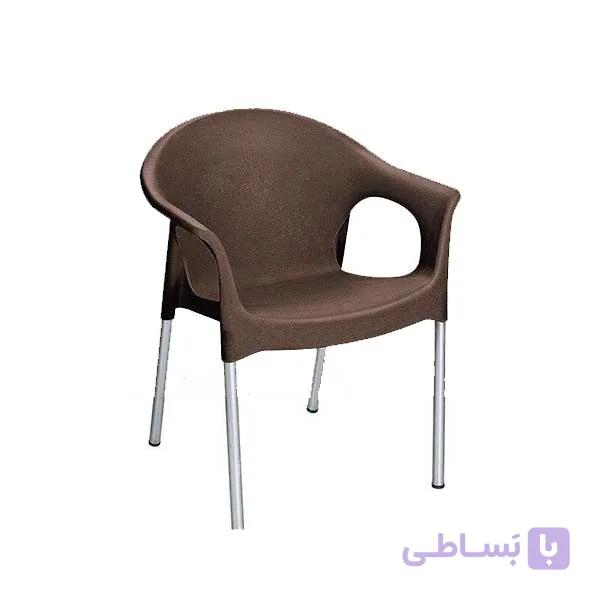 صندلی پایه فلزی دسته دار ناصرپلاستیک کد 990 — تصویر 1