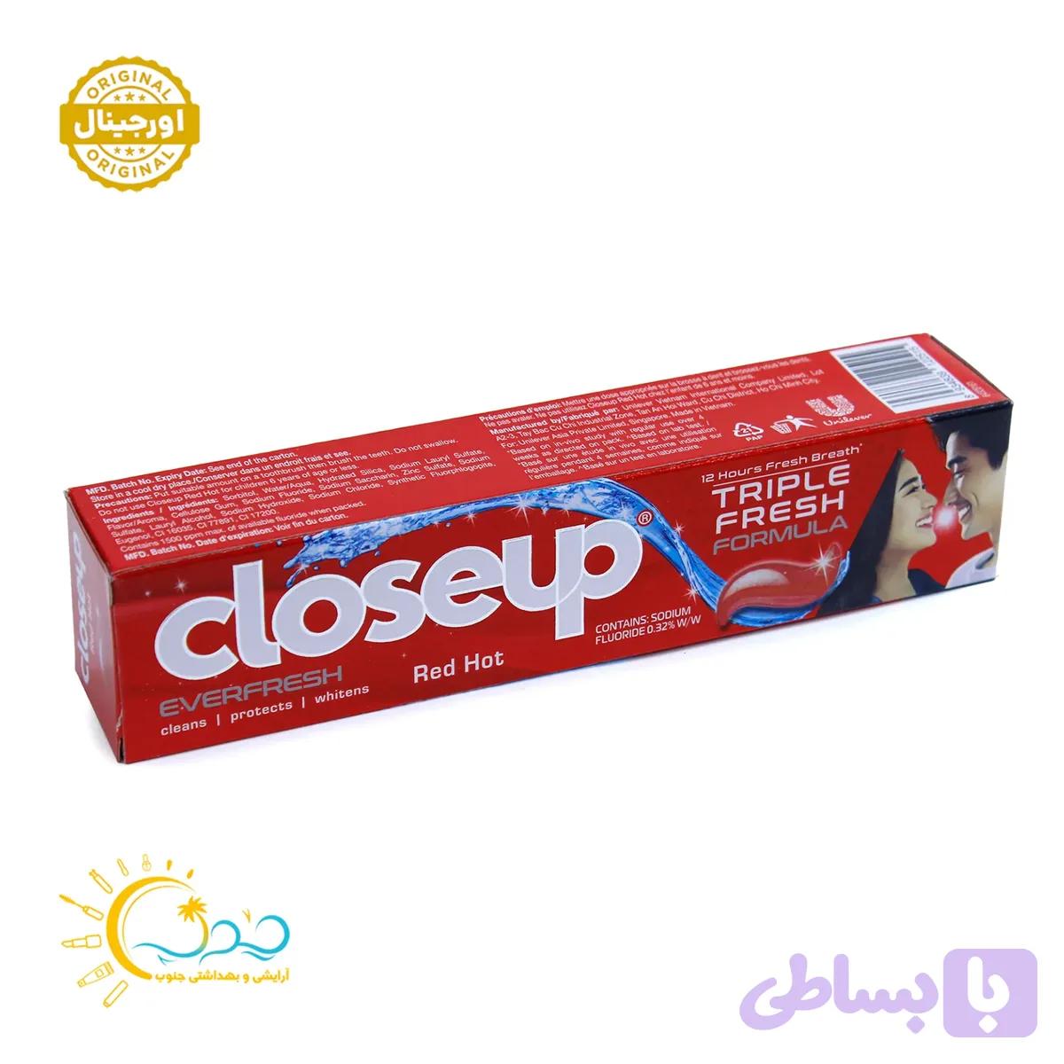 خمیر دندان کلوز آپ Closeup مدل Ever Fresh قرمز وزن 150 میل — تصویر 1
