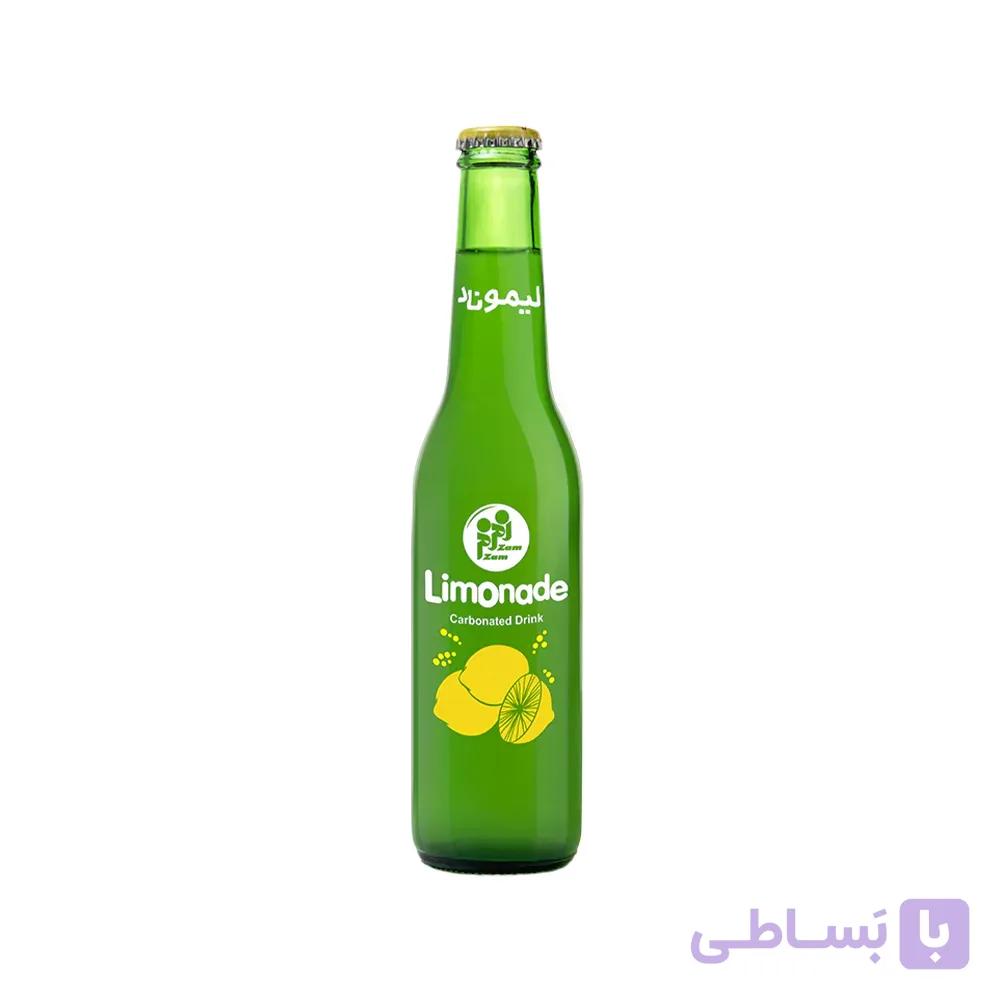 نوشابه لیموناد گازدار زمزم شیشه‌ ای ۲۸۰ میلی‌ لیتر – بسته ۱۲ عددی — تصویر 1