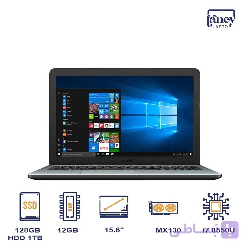 لپ تاپ استوک 15.6 اینچی ایسوس VivoBook K540U Core i7-8550U 12GB 128GB SSD 1TB HDD NVIDIA MX130 2GB FHD — تصویر 1