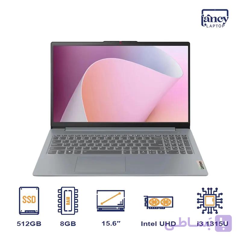لپ تاپ آکبند 15.6 اینچی لنوو IdeaPad Slim 3 15IRU8 Core i3-1315U 8GB DDR5 512GB SSD Intel UHD Graphics FHD IPS — تصویر 1
