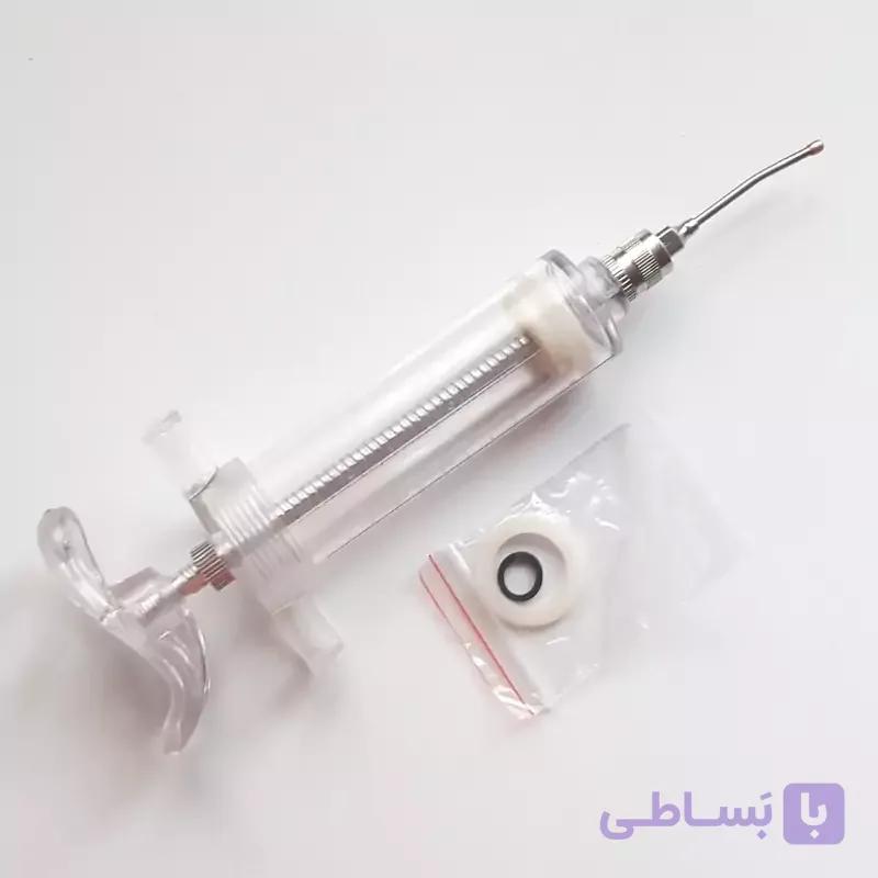 سرنگ سرلاک پرنده 30 میل و سرسرنگ استیل ضد زنگ سرلاک پرنده