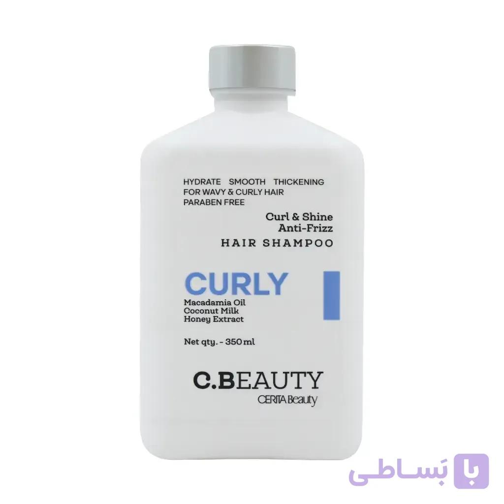 شامپو سی بیوتی مدل Curly مناسب موهای موج دار و فر حجم 350 میلی لیتر