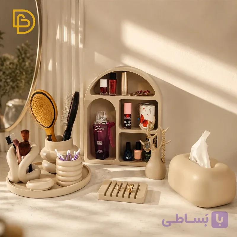 استند و نظم دهنده آرایشی کرم طوسی — تصویر 1