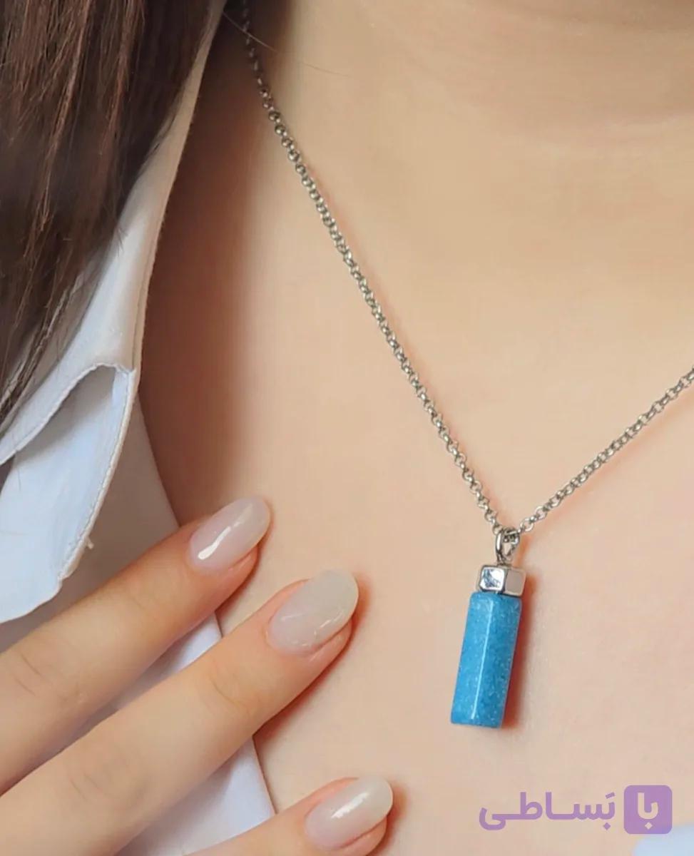 گردنبند سنگ آبی💙