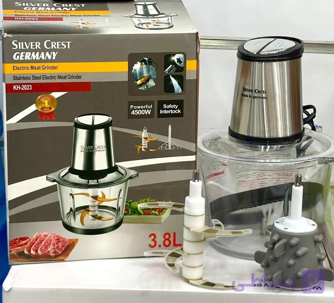 خردکن سیلور کرست اصل آلمان- 6 تیغه تیتانیوم طلایی همراه با 4 تیغه زاپاس- موتور تمام مس حک شده- قدرت 3000W وات- مدل 2024