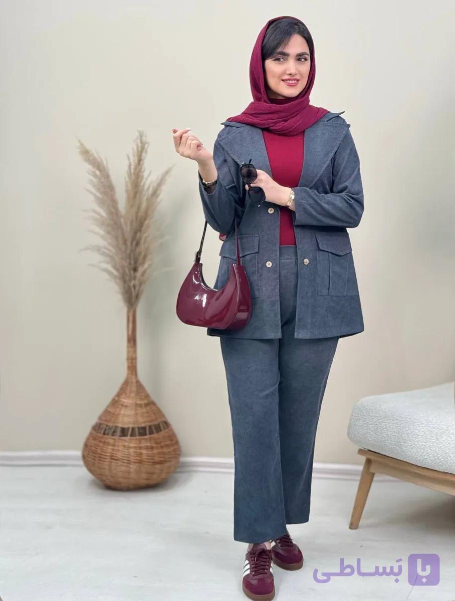 کت شلوار مخمل زنانه