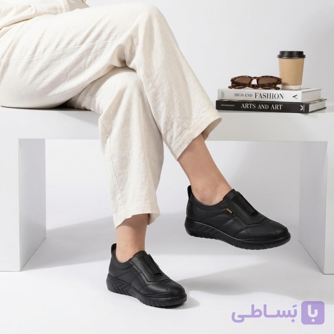 کفش طبی زنانه مدل نیکسا – مناسب خارپاشنه با رویه چرم — تصویر 1