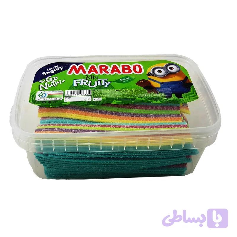 پاستیل نواری شکری با طعم میوه مارابو عمده - 900 گرمی