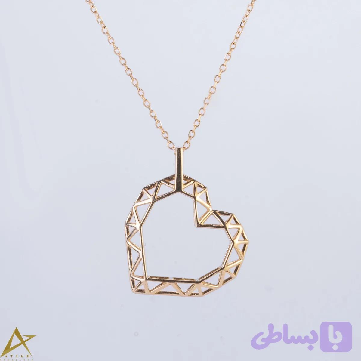 آویز قلب طلا مدل آنشرلی