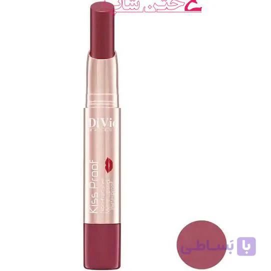 دیویو رژ جامد 24ساعته شماره09 divio kiss proof lipstick 09 — تصویر 1