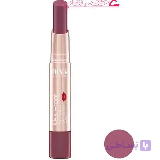 دیویو رژ جامد 24ساعته شماره11 divio kiss proof lipstick 11 — تصویر 1