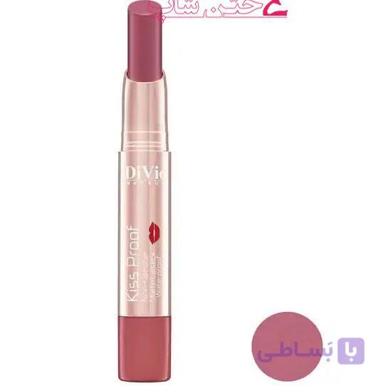 دیویو رژ جامد 24ساعته شماره05 divio kiss proof lipstick 05 — تصویر 1