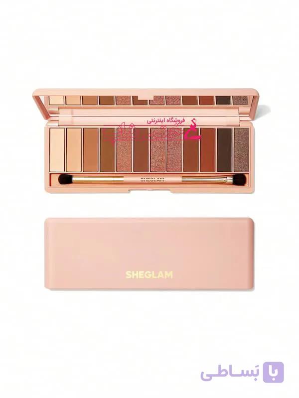 شیگلم پالت سایه 12رنگ برگاندی sheglam burgundy eyeshadow palette — تصویر 1