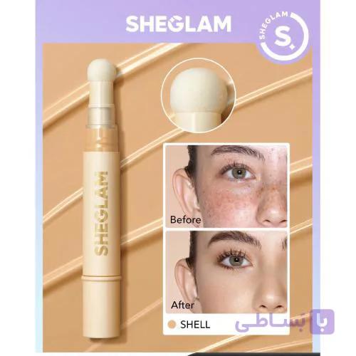 شیگلم کانسیلر اسفنجی شل sheglam complexion concealer shell — تصویر 1