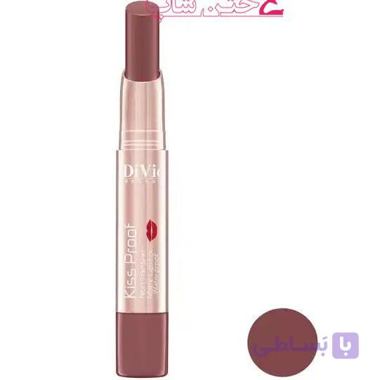 دیویو رژ جامد 24ساعته شماره06 divio kiss proof lipstick 06 — تصویر 1