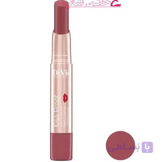 دیویو رژ جامد 24ساعته شماره 03 divio kiss proof lipstick 03 — تصویر 1