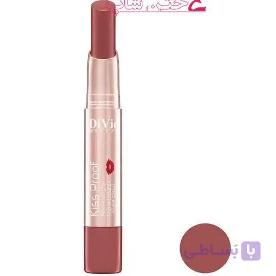 دیویو رژ جامد 24ساعته شماره04 divio kiss proof lipstick 04 — تصویر 1