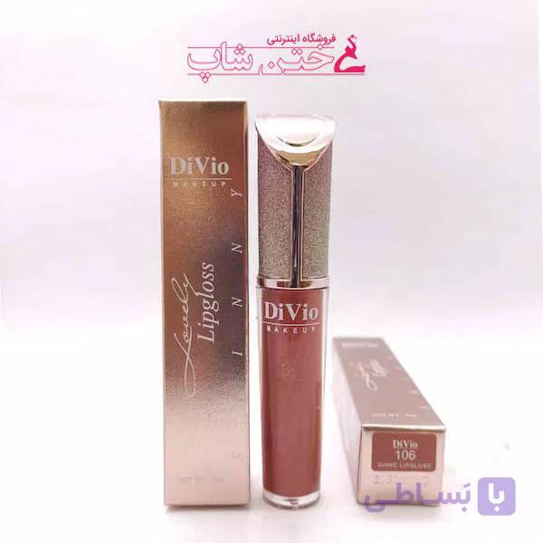 دیویو رژ مایع شاین دار شماره106 divio liquid shine lip stick 106 — تصویر 1