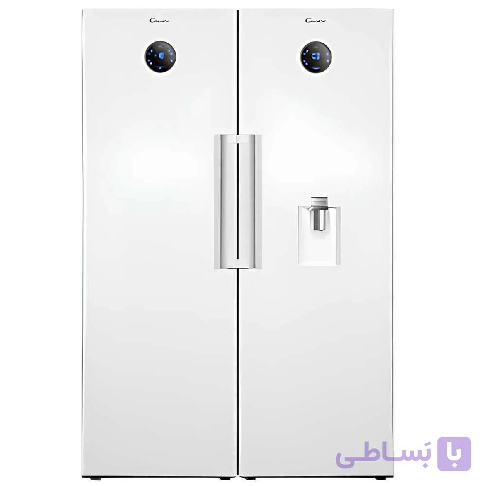 یخچال فریزر دوقلو کندی مدل NCR6-NCF6 ظرفیت ۴۰ فوت رنگ نقره ای و سفید اتوماتیک