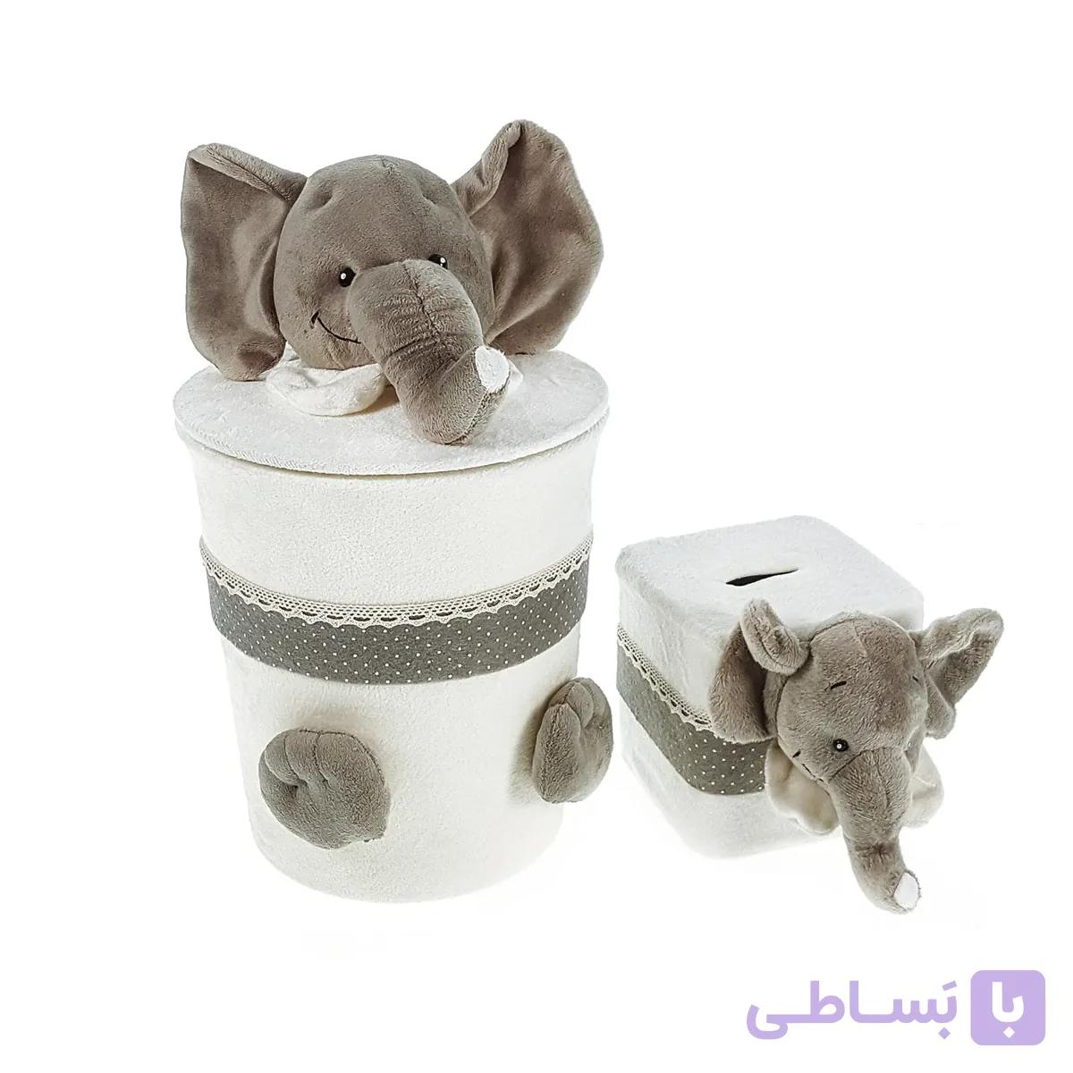 ست سطل و جادستمال اتاق کودک نی نی سیس طرح فیل کد G-W — تصویر 1