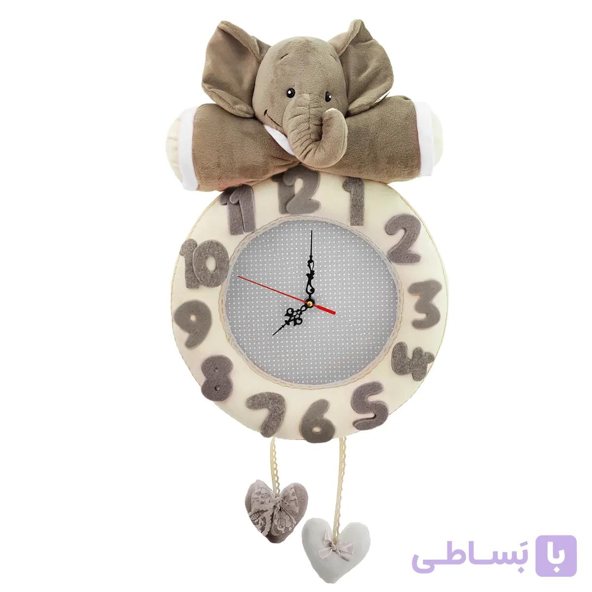 ساعت دیواری کودک نی نی سیس مدل فیل کد W-F/W — تصویر 1