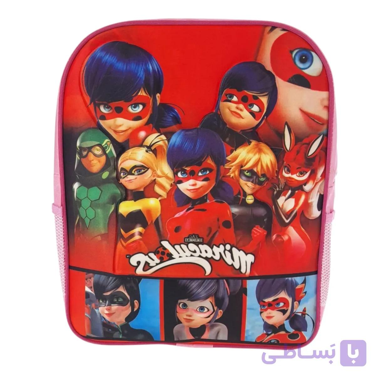 کوله پشتی بچگانه طرح دختر کفشدوزکی Ladybug مدل (اقتصادی) کد ECO-LDYBUG — تصویر 1