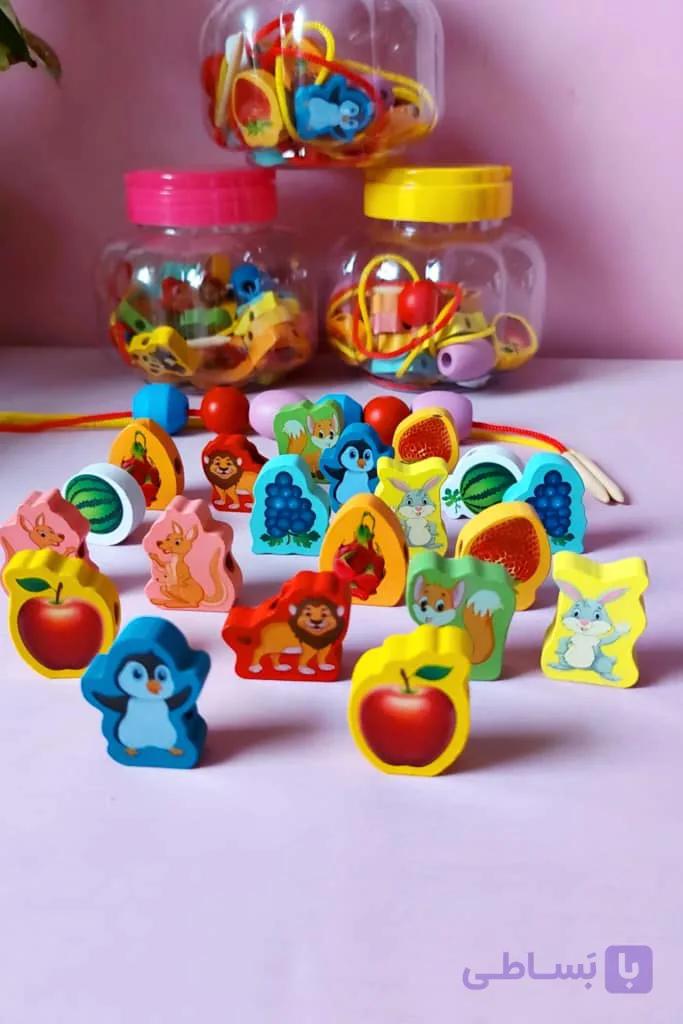 نخ ومهره چوبی ۲۶ عددی