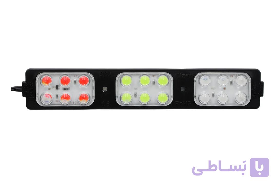 چراغ فلاشر مدل فدرالی سه رنگ چشمک زن مناسب ماشین و موتورسیکلت