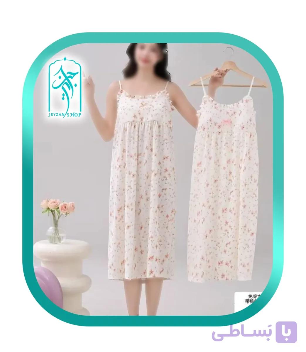 پیراهن راحتی زنانه مدل گل گلی کد H257 — تصویر 1