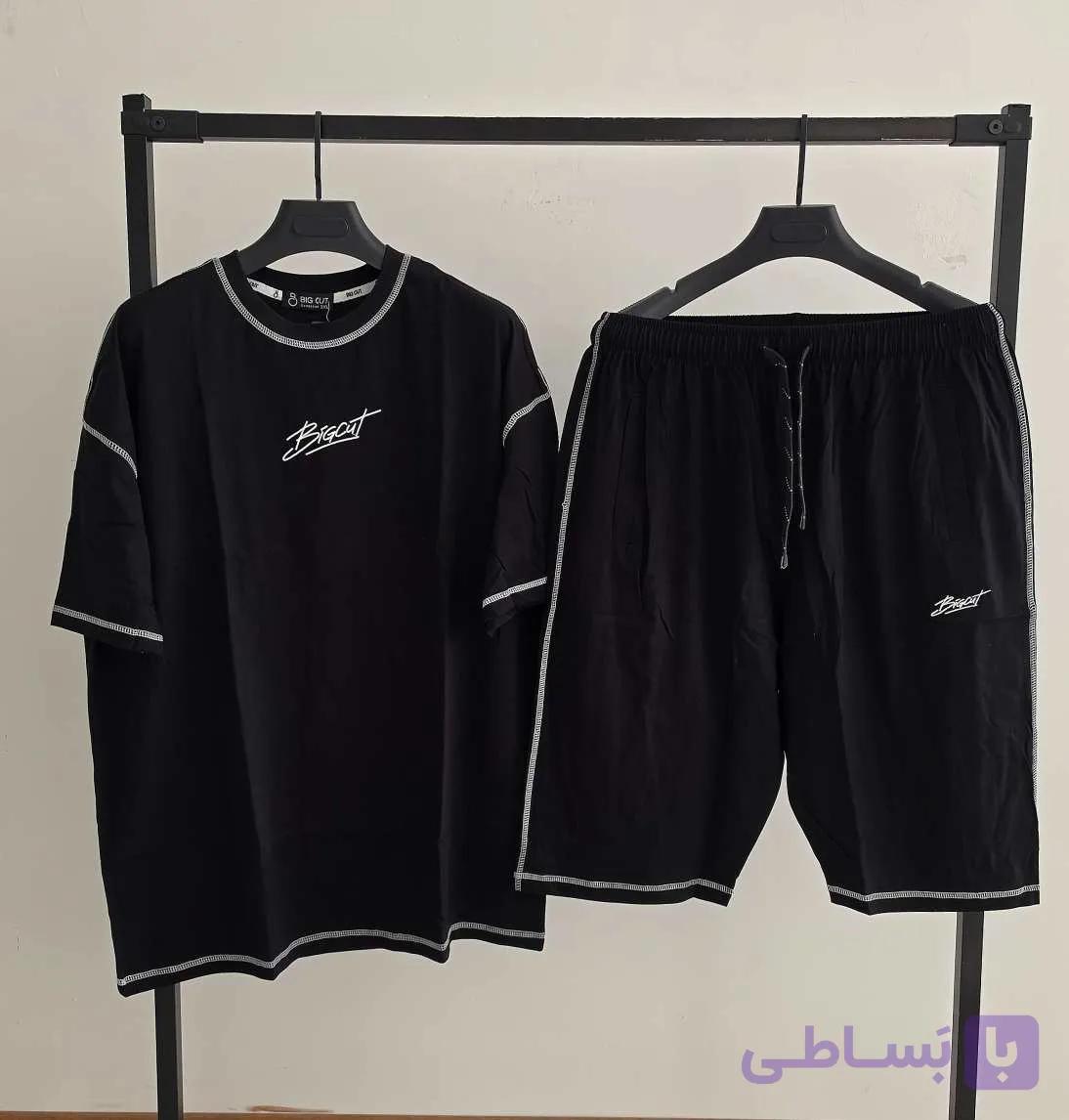 ست سایز بزرگ تیشرت شلوارک کد 3291 — تصویر 1