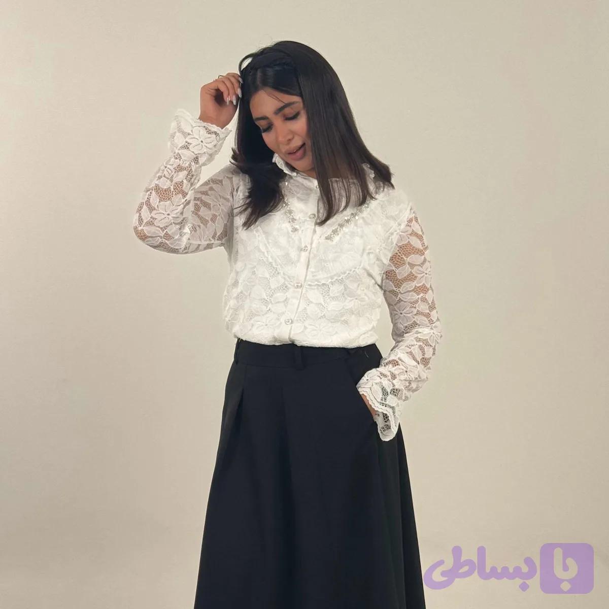 شومیز گیپور سنگدوزی