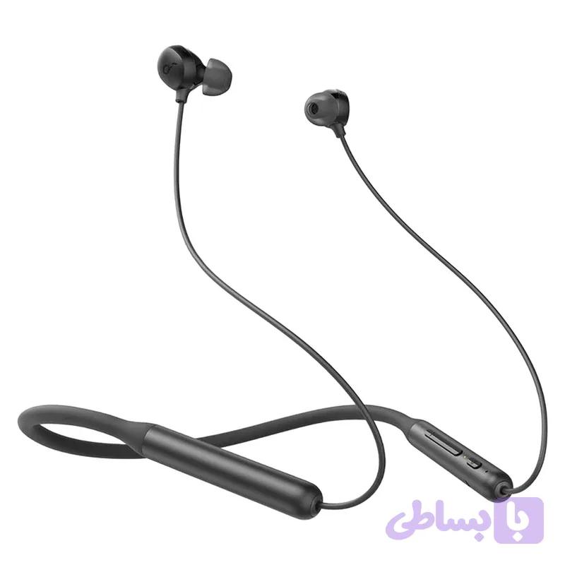 هدفون بلوتوثی گردنی انکر مدل A3213 U2i با نویز کنسلینگ میکروفون (ENC)، درگاه شارژ USB Type-C، دارای میکروفون با فناوری حذف نویز CVC 8.0، طراحی ارگونومیک و راحت، پشتیبانی از دستیار صوتی و فرمان لمسی، مقاوم در برابر آب