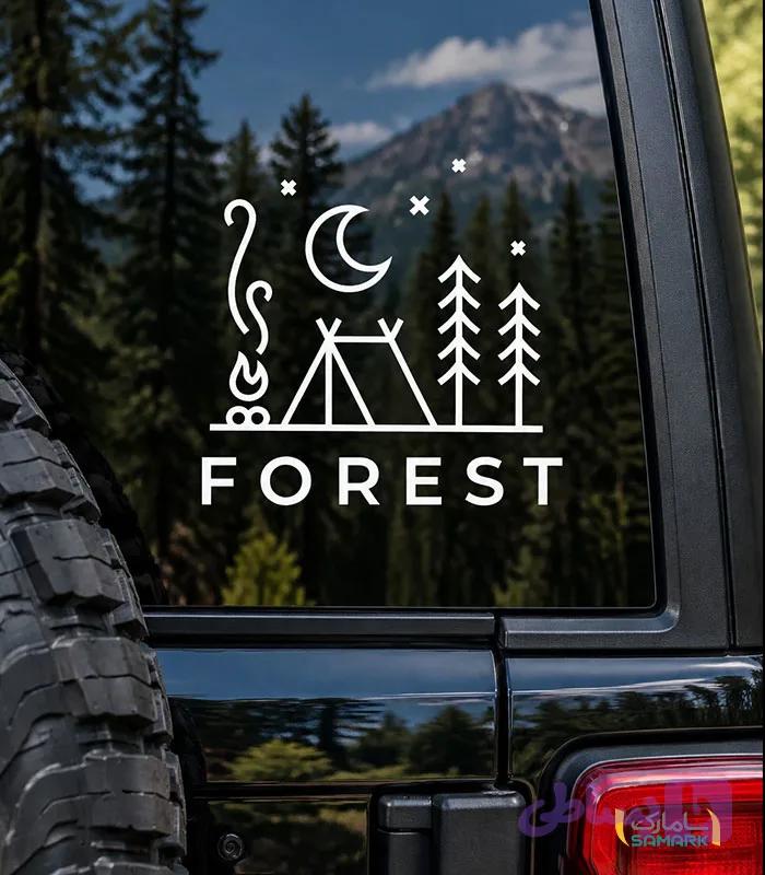 استیکر طبیعت گردی طرح FOREST