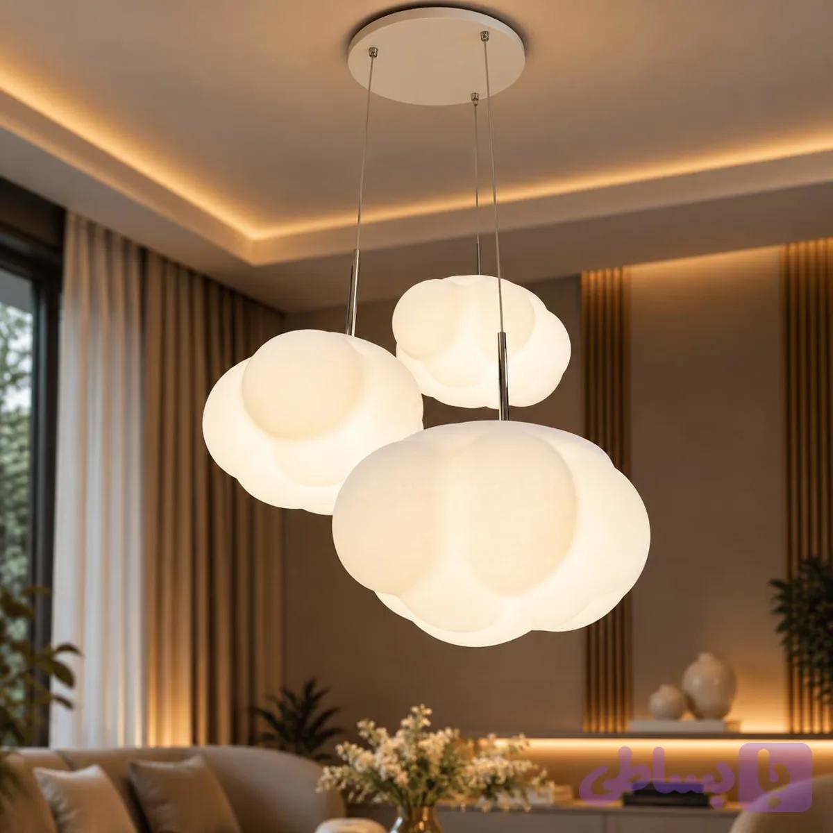 لوستر ابری مدل سه آویز