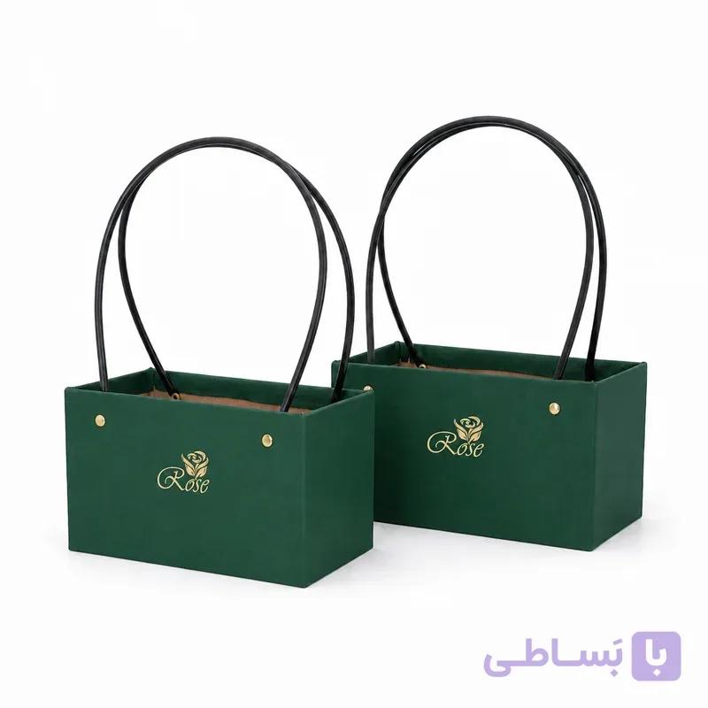 باکس چرمی مستطیل دسته شلنگی 2عددی — تصویر 1