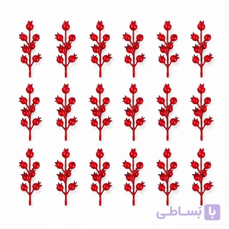 زالزالک خوشه ای مصنوعی ساقه دار خارجی 20عددی — تصویر 1