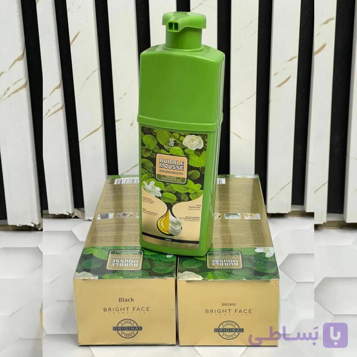 شامپو رنگ مو گیاهی بابل موس رنگ مشکی حجم ۵۰۰ میلی لیتر ساخت کره جنوبی — تصویر 1
