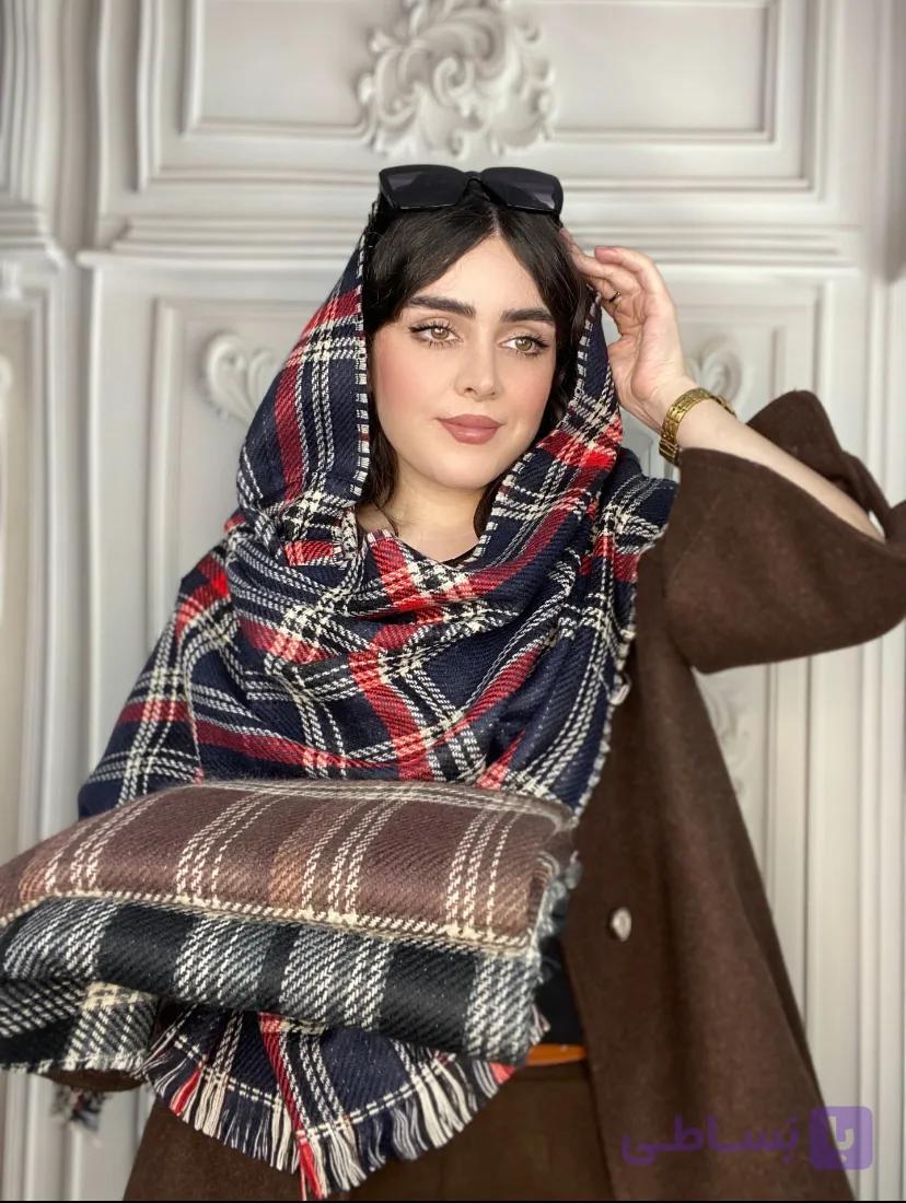 شال پیچازی چهارخونه دورو