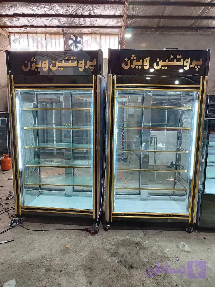 یخچال دو درب ویترینی صنعتی (کد F5JZD)