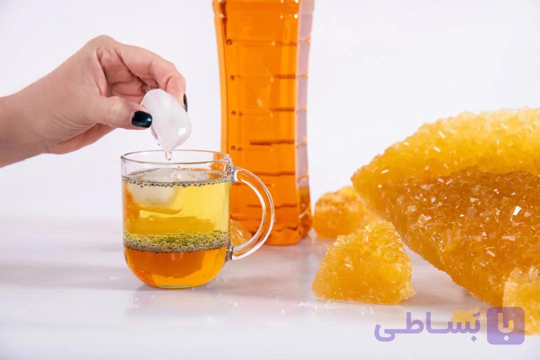 نبات مایع زعفرانی ممتاز ۱ کیلو و ۲۰۰ گرم
