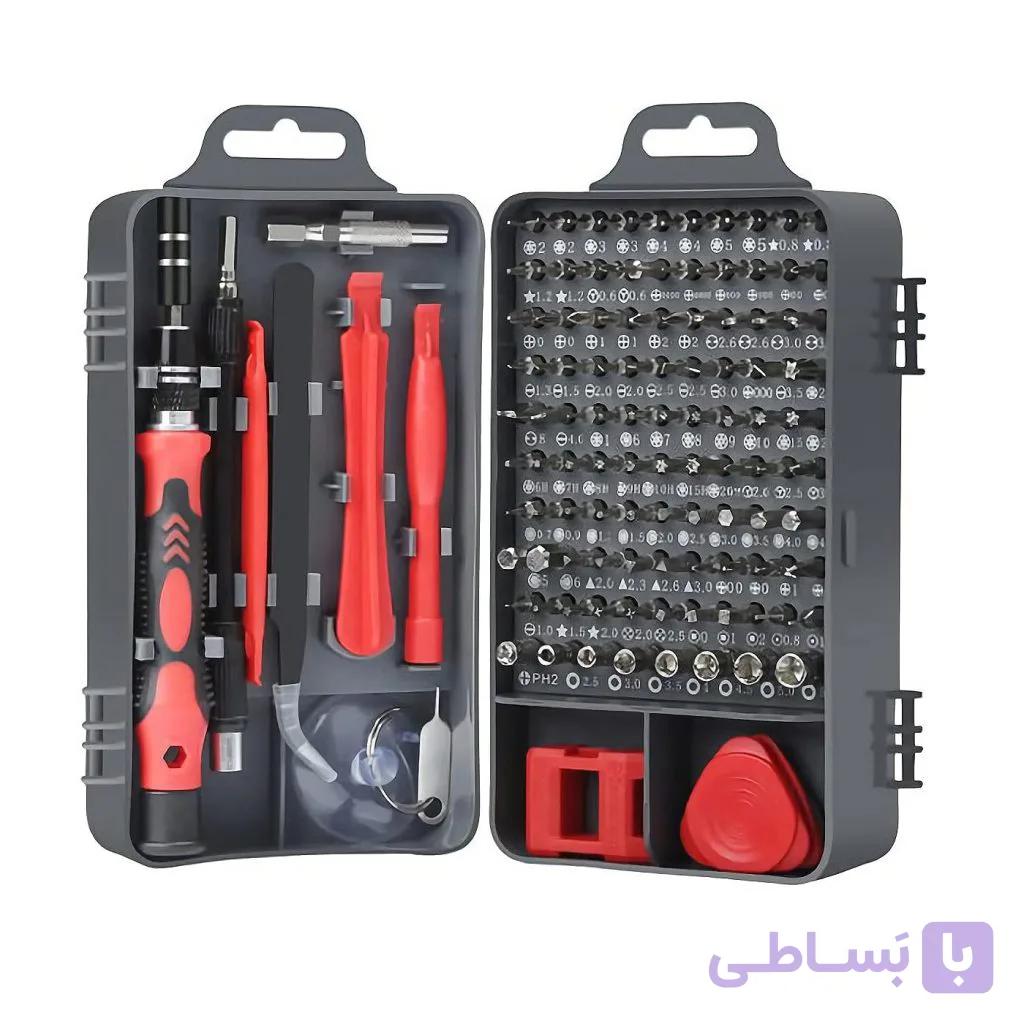 پیچ گوشتی ست 115تیکه طوسی مدل EAG-0115A(کیفیت بالا) — تصویر 1