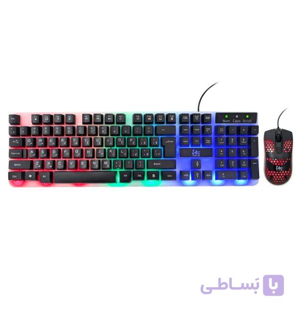 کیبورد و ماوس سیم دار UCTECH RGB یوسی تک مدل 2070G — تصویر 1