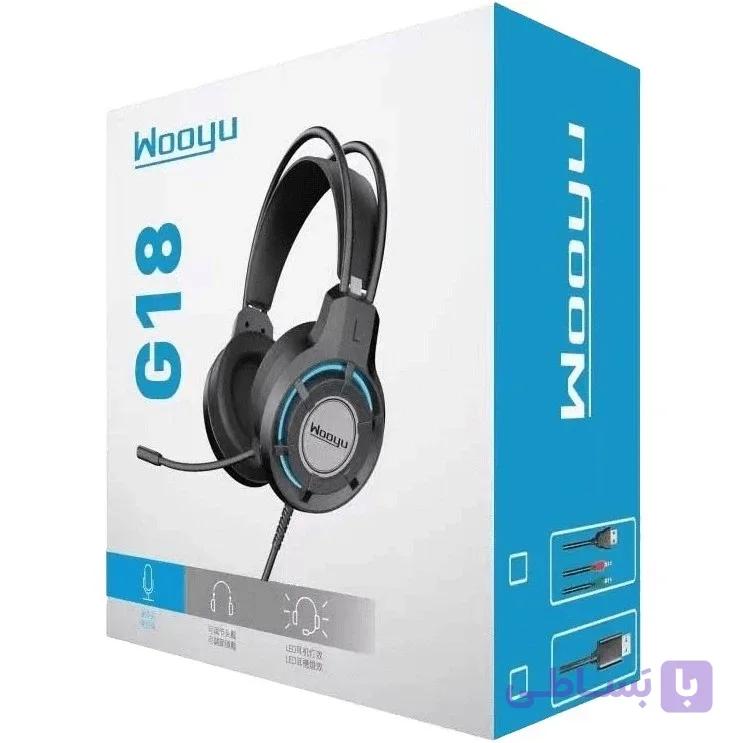 هدست سیم دار RGB گیمینگ WOOYU مدل G18 — تصویر 1