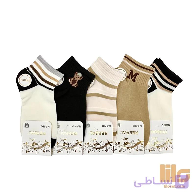 جوراب مچی طرح دار دخترانه فری سایز طرح M — تصویر 1